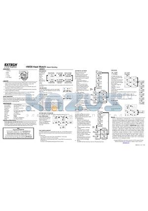 HW30 datasheet - Heat Watch