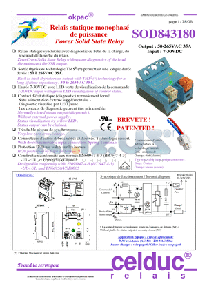 SOD843180 datasheet - Power Solid State Relay