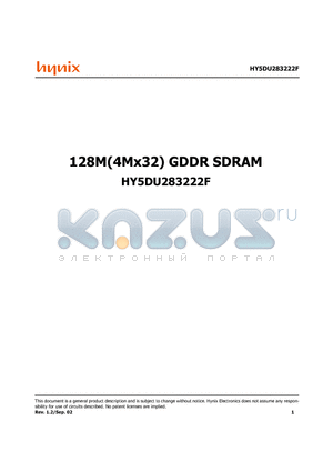 HY5DU283222F-28 datasheet - 128M(4Mx32) GDDR SDRAM