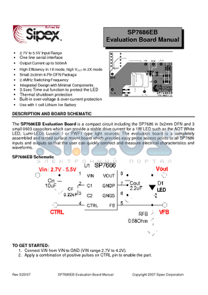 SP7686EB datasheet - Evaluation Board Manual