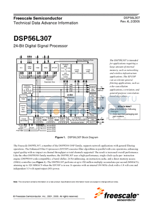 XC56L307VF160 datasheet - 24-Bit Digital Signal Processor