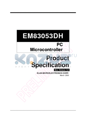 EM83053DH datasheet - PC Microcontroller