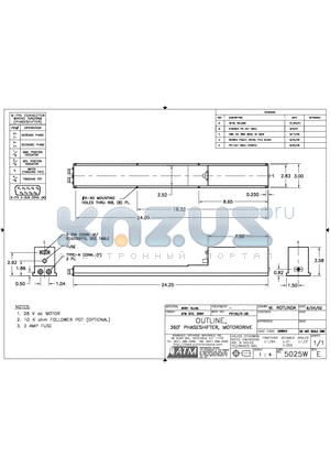 P2102-28 datasheet - OUT LINE, 360 PHASESHIFTER, MOTORDRIVE