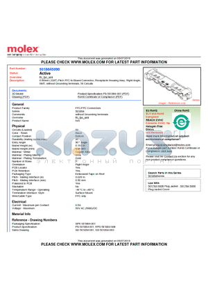 SPK-501864-001 datasheet - 0.50mm (.020