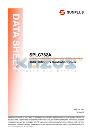 SPLC782A datasheet - 16COM/40SEG Controller/Driver