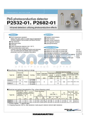 P2532-01 datasheet - PbS photoconductive detector