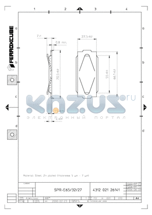 SPR-E32 datasheet - SPR-E65/32/27