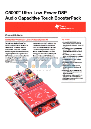 SPRT630 datasheet - C5000 Ultra-Low-Power DSP Audio Capacitive Touch BoosterPack