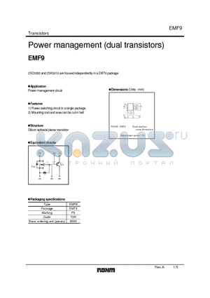 EMF9_08 datasheet - Power management (dual transistors)