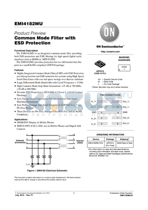 EMI4182MU-D.PDF0 datasheet - Common Mode Filter with ESD Protection