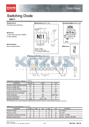 EMN11_11 datasheet - Switching Diode