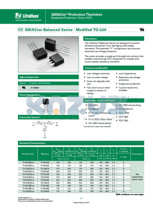 P3203AALXX datasheet - The series provides a single port through-hole solution that enables voice