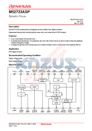 M52723ASP datasheet - Dynamic Focus