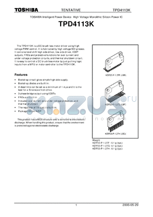 HZIP23-P-1.27F datasheet - Intelligent Power Device High Voltage Monolithic Silicon Power IC