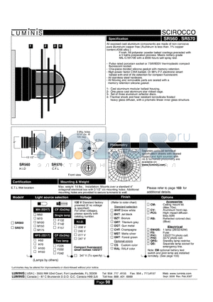 SR560 datasheet - Ceiling surface mounting