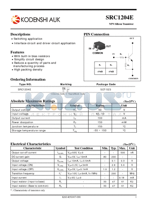 SRC1204E datasheet - NPN Silicon Transistor