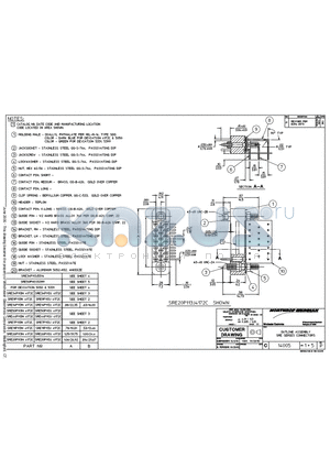 SRE14P113J4172C datasheet - OUT ASSEMBLY SRE SERIES CONNECTORS