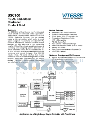 SSC100 datasheet - FC-AL Embedded Controller