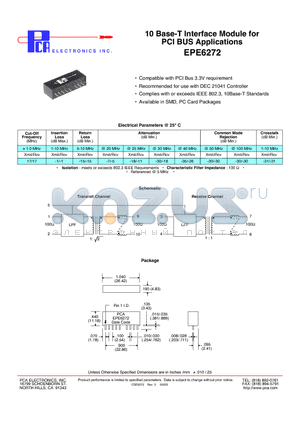 EPE6272 datasheet - 10 Base-T Interface Module