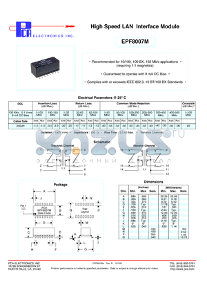 EPF8007M datasheet - High Speed LAN Interface Module