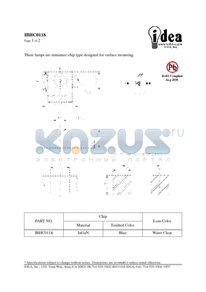 IBHC0118 datasheet - LED LAMPS