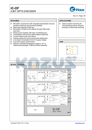 IC-OF datasheet - 3-BIT OPTO ENCODER