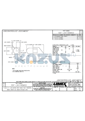 SSF-LXH100MGD datasheet - T-5mm (T-1 3/4) MATING RIGHT ANGLE FAULT INDICATOR