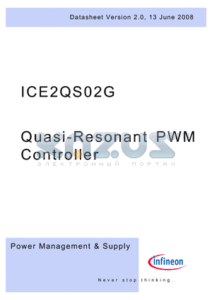 ICE2QS02G datasheet - Quasi-Resonant PWM Controller
