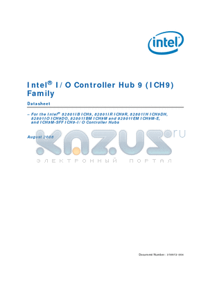 ICH9M-SFF datasheet - Intel I/O Controller Hub 9