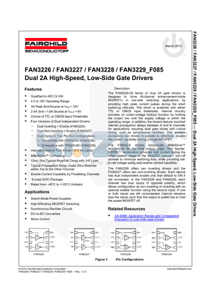 FAN3227TMX_12 datasheet - Dual 2A High-Speed, Low-Side Gate Drivers