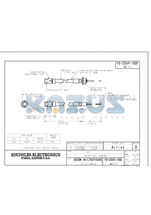 FB-25541-000 datasheet - BOOM MICROPHONE