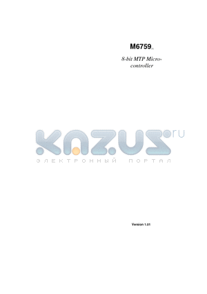 M6759_1 datasheet - 8-bit MTP Micro-controller