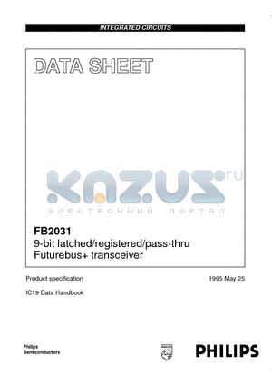 FB2031 datasheet - 9-bit latched/registered/pass-thru Futurebus transceiver