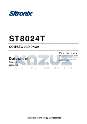 ST8024T datasheet - COM/SEG LCD Driver