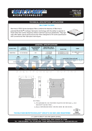 FBGI-2.2G datasheet - FILTER