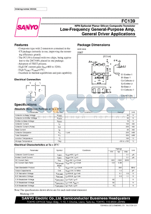 FC139 datasheet - Low-Frequency General-Purpose Amp, General Driver Applications