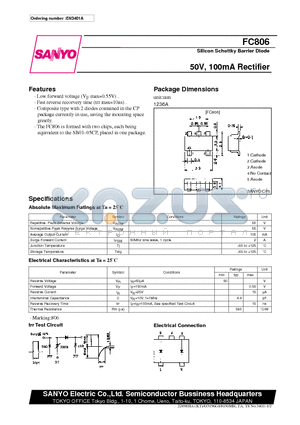 FC806 datasheet - 50V, 100mA Rectifier