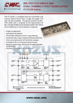 FC15539K datasheet - SINGLE AND DUAL-CHANNEL 5-VOLT TRANSCEIVERS