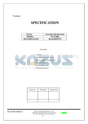 FCW300Z datasheet - FLASH LED DEVICE