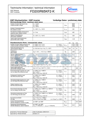 FD200R65KF2-K datasheet - IGBT-Module