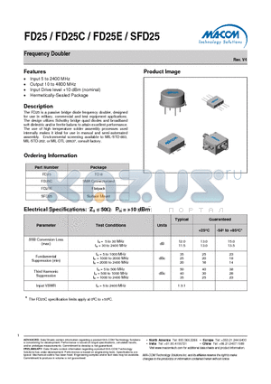 FD25C datasheet - Frequency Doubler