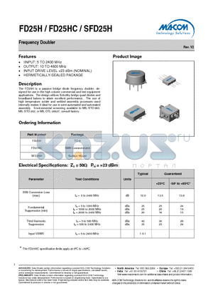 FD25H datasheet - Frequency Doubler