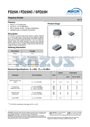 FD25H datasheet - Frequency Doubler