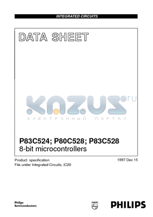 P83C528IFA datasheet - 8-bit microcontrollers