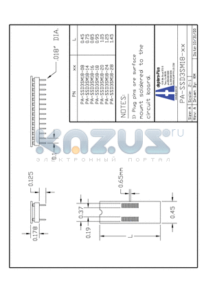 PA-SSD3SM18-20 datasheet - PLUG PINS ARE SURFACE MOUNT SOLDERED TO THE CIRCUIT BOARD