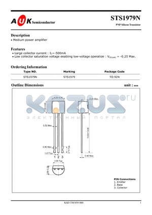 STS1979N datasheet - PNP Silicon Transistor