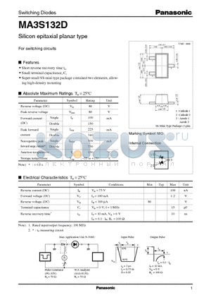 MA132WA datasheet - Silicon epitaxial planar type