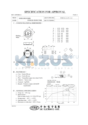 SU60116R8YF datasheet - SHIELDED SMD POWER INDUCTOR