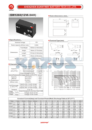 SW1260 datasheet - General Battery