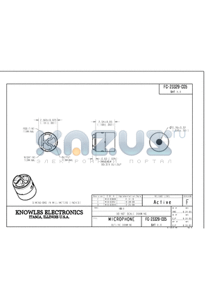 FG-23329-C05 datasheet - MICROPHONE